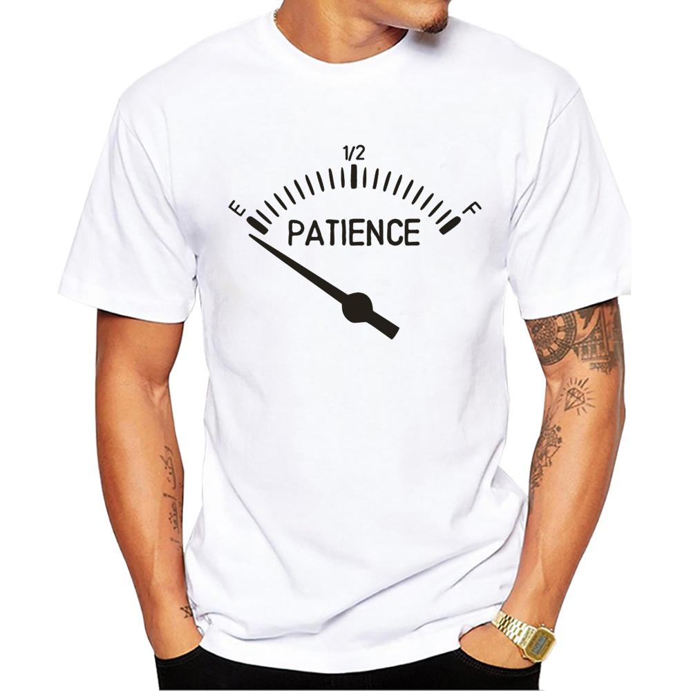 

TEEHUB Gas Gauge Patience Printed Men T-Shirt Harajuku T Shirts Short Sleeve Tshirts Cool Casual Tee 4XL