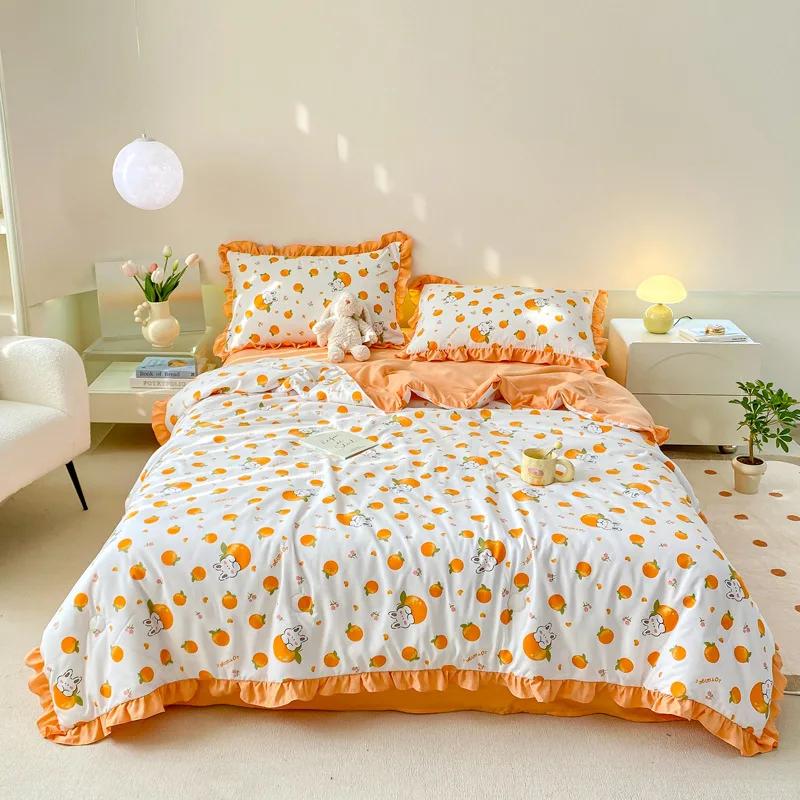 Summer Cooling Blankets Soft Breathable Lightweight Air Condition Comforter Thin Quilt Single Double Bed Duvet Bedspread