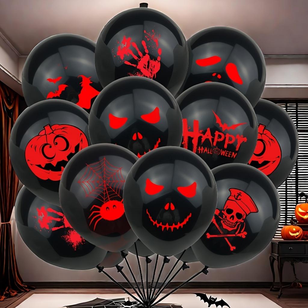 10pcs Halloween Party Balloon Pumpkin, Spider, and Skull Design, Perfect for Horror Decoration Halloween Decoration