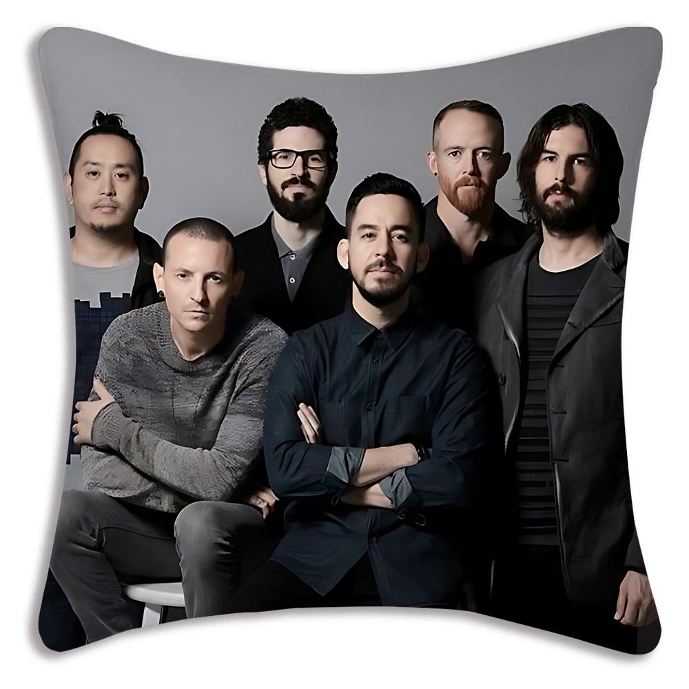 World Famous Rock Band Linkin P-Park Pillow Covers Sofa Decorative Home Double-Sided Printing Short Plush Cute Cushion Cover