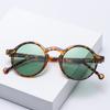 Driving Small Frame Vintage Sun Glasses Round Sunglasses for Women Leopard Black Glasses Eyewear