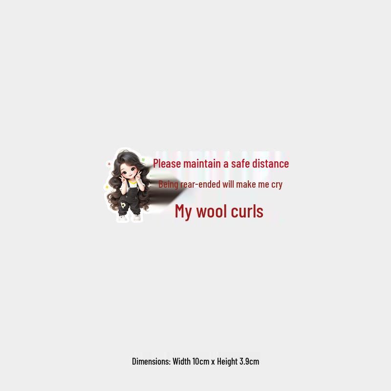 Tailgating: Making My Curly-Haired Driver Cry - Funny Car Rear Window Sticker
