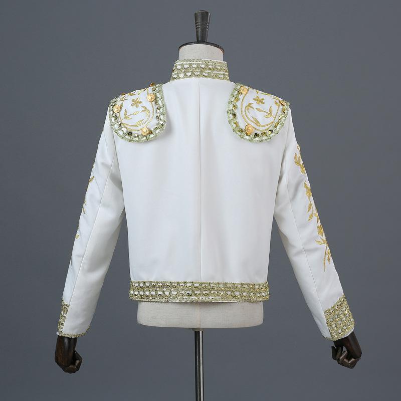 Men's Spanish Bullfighter Costume Stage European Court Performance Costume Bullfighting Costume Embroidered Tassel Three-piece Set