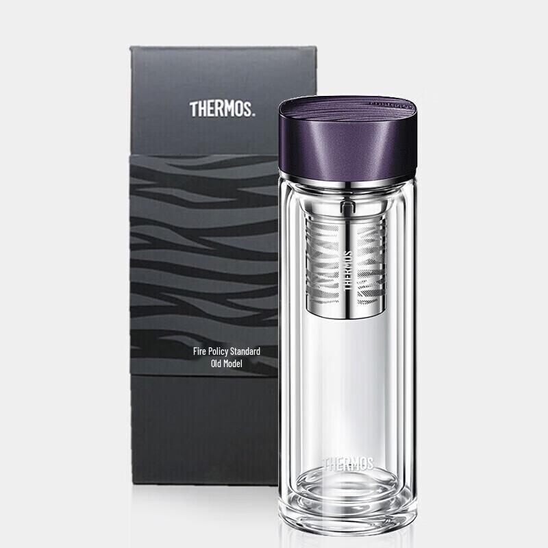 Thermos Double-Layer Glass Tea Infuser Bottle