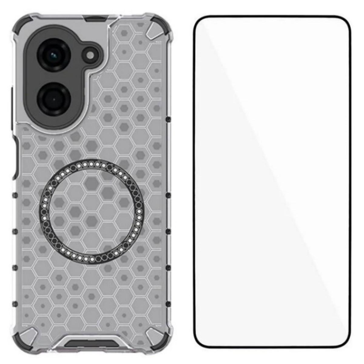 

For Xiaomi Redmi A5 4G (171.7*77.8*8.3mm) Case Compatible with MagSafe WANLONFENG FC Series TPU+PC Phone Cover with Tempered Glass Transparent