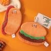 Cartoon Hamburger Toast Hand Towel Absorbent Coral Velvet Washing Hand Cloth Kitchen Bathroom Hanging Children Towel Thickened