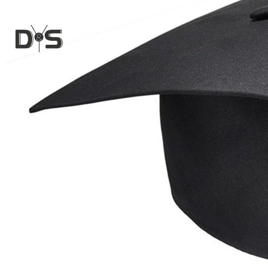 Abschlusskappe für Erwachsene, Bachelor-Kappe, verstellbare Größe, elastisches Band, flache Oberseite, elastisches Band, Kappe mit Quasten, Stempel 2025