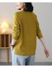 Plus Size Women's Round Neck Loose Knit Sweater - Autumn/Winter