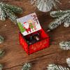 Wooden Hand-Cranked Christmas Music Box Ornament
