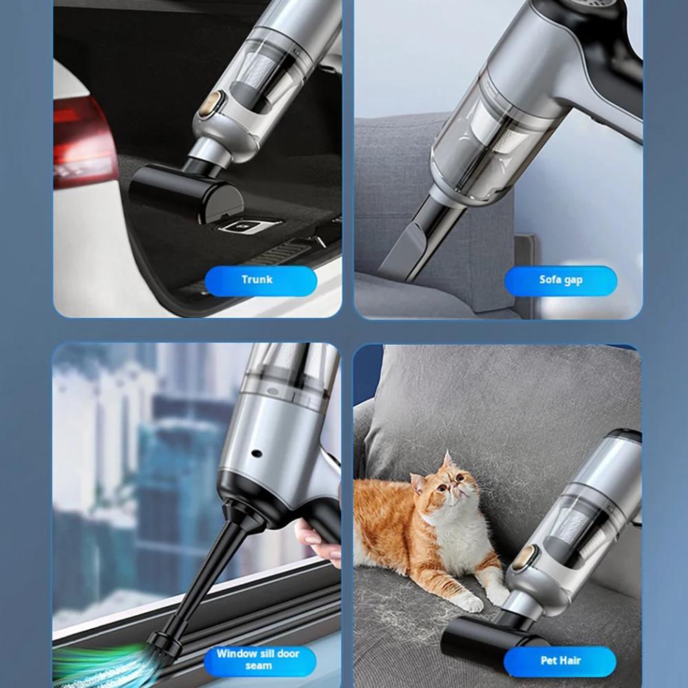 12000Pa Car Vacuum Cleaner Cordless Wireless Vehicle Portable Strong Suction Handheld Mini Wireless High Pressure Cleaner