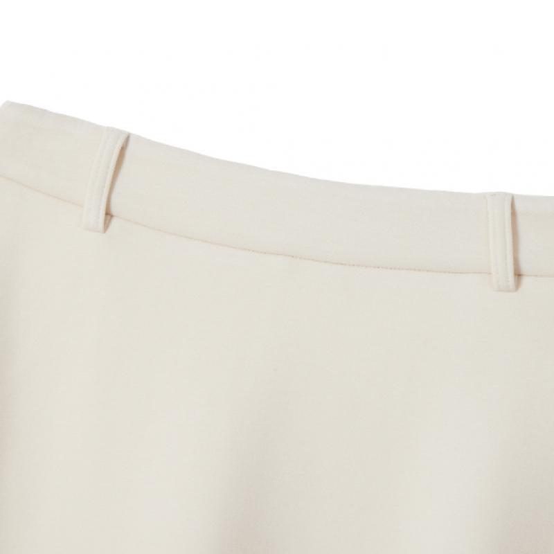 Goxo Metal Heart Flare Skirt Cream