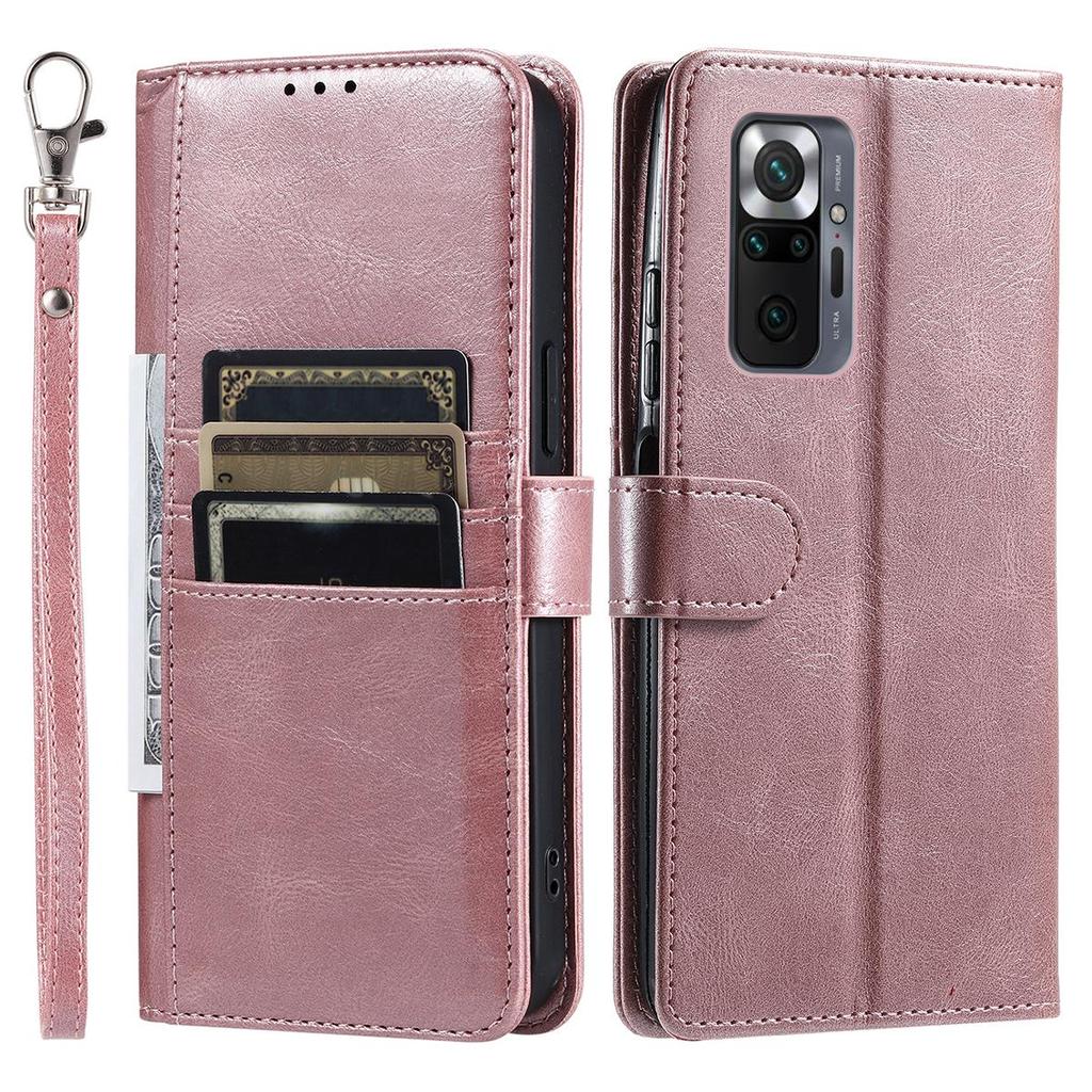 Cover for Xiaomi Redmi Note 10 Pro 4G Retro PU Leather Flip Wallet Phone Case Multi Card Slots