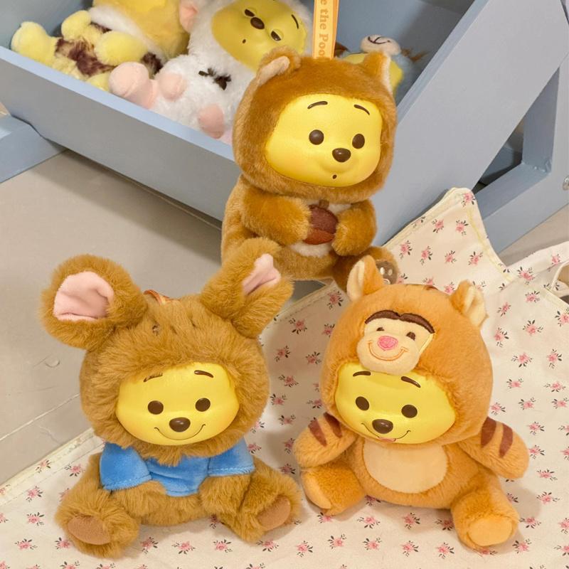 În stoc Original Miniso Winnie The Pooh Petrecere Năzdrăvană Cutie Surpriză Pandantiv de Pluș Păpușă Decor Breloc Cadou Jucărie Fată de Ziua de Naștere