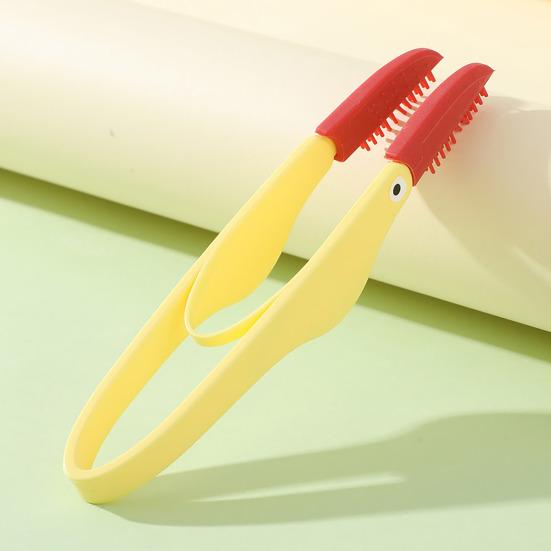 Pet Eye Care Brush Soft Silicone Tear Stain Remover Comb Dogs Eye Cleaner Brush with Anti-Slip Handle Gentle Pet Grooming Tool