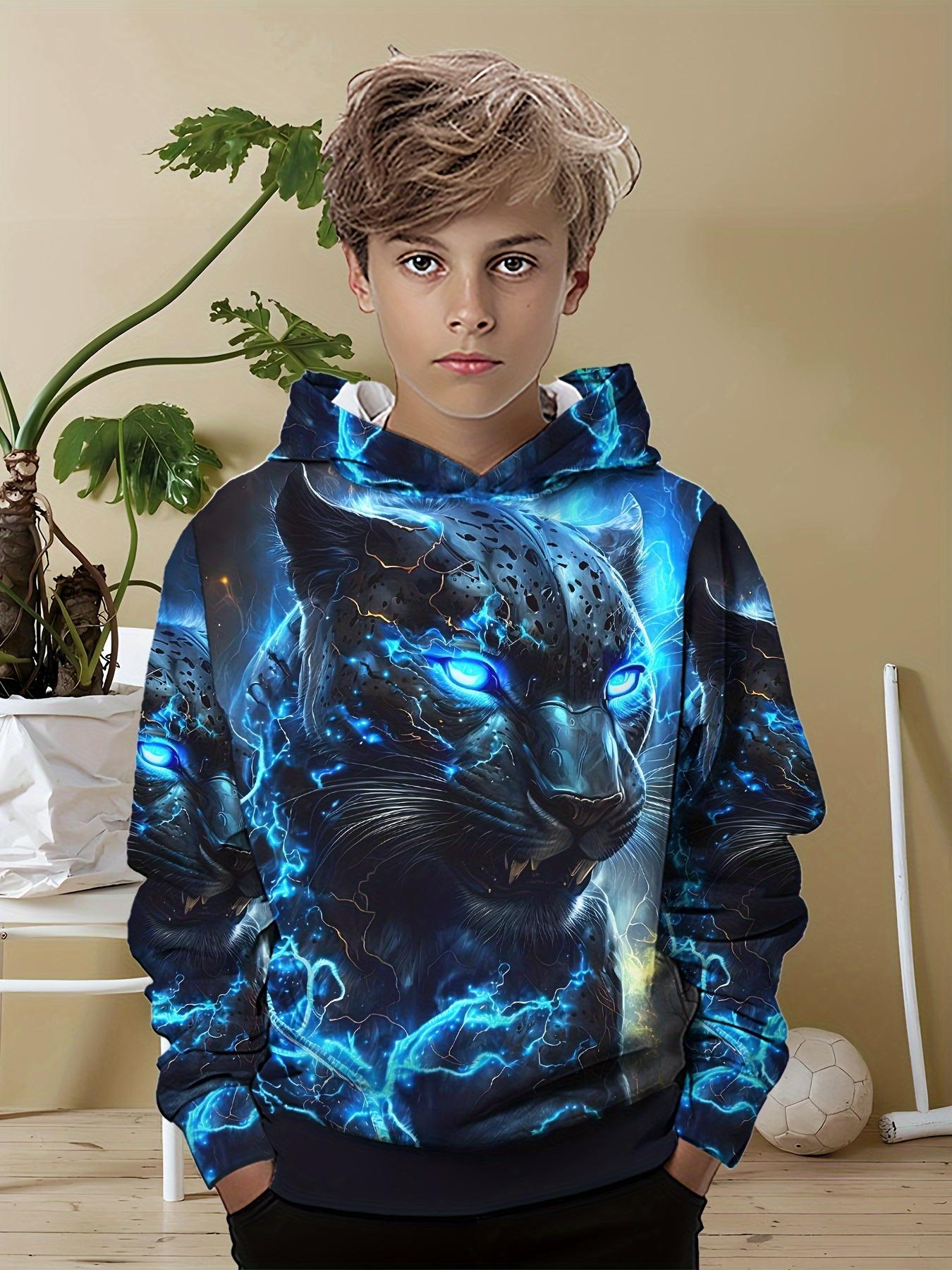 Kids Clothes Boys Hoodies Long Sleeve 3D Animals Print Children Spring Fall Clothes Casual Creative Boys Clothing Outdoor Tops 100