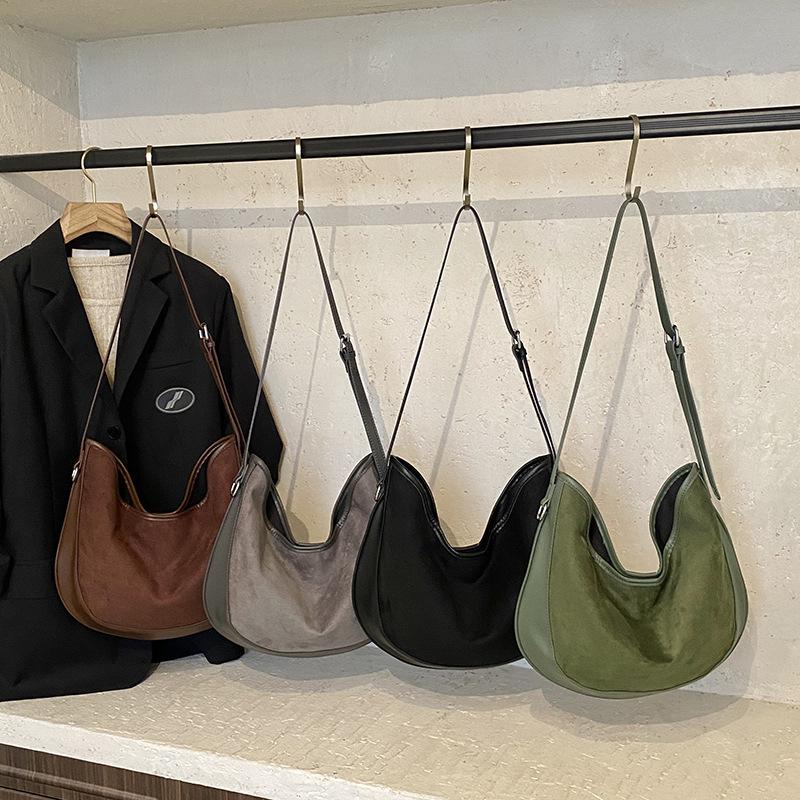 Torba o dużej pojemności, Torba crossbody, Torba na jedno ramię, Modna i prosta torba pod pachę do dojazdów