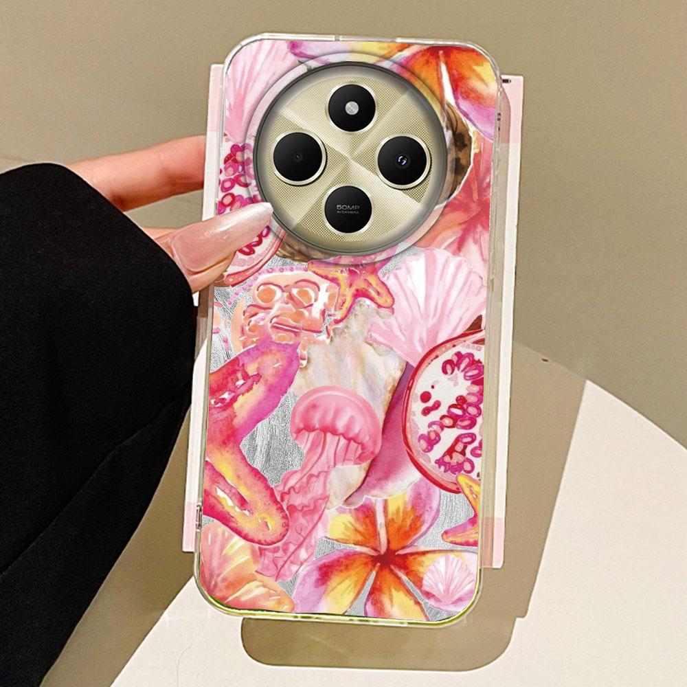 Summer Blue Cherry Fruit Bowknot Phone Case for Xiaomi Redmi Note 14 13 12 11 11S 10 9 8 Pro 9C 13C 14C A5 A3 A4 A3X A1 A2 Cover