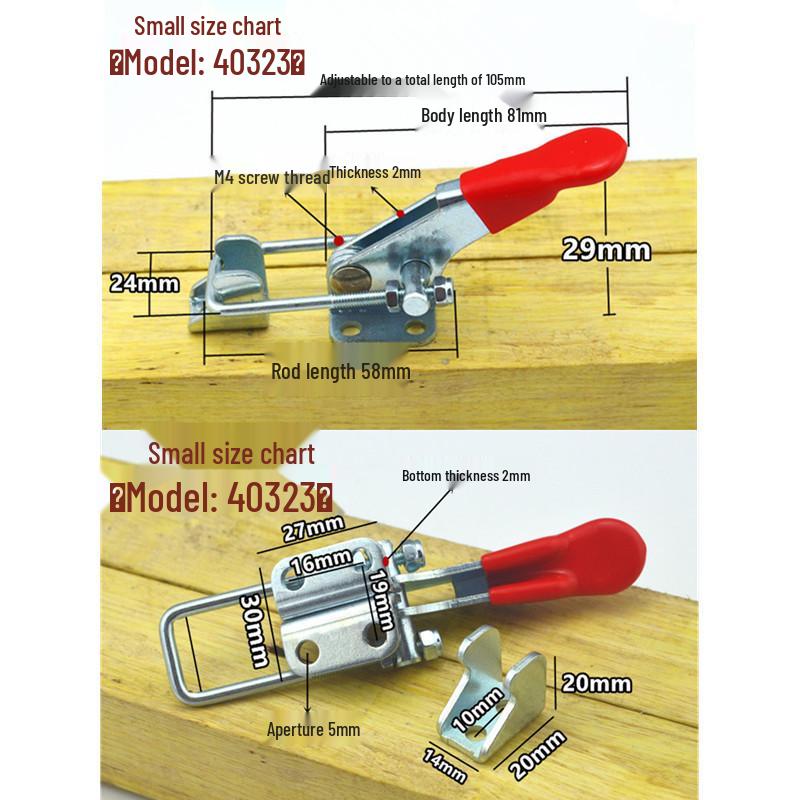 Heavy Duty 304 Stainless Steel Adjustable Snap Latch Lock Clamp Buckle