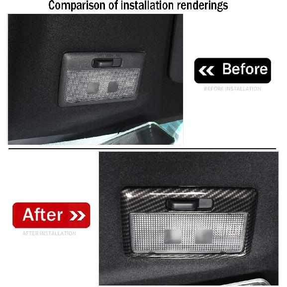 Car Accessories Fit for Subaru BRZ Toyota 86 2012-2020 Reading Lamp Light Cover Decorative Trim (Carbon Fiber Style) ABS 1 PC