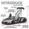 1/24 Lamborghini Veneno Sports Car Model Alloy Diecast Toy High Simulation Cars Wheel Suspension Pull Back Collection Birthday Gifts for Boy