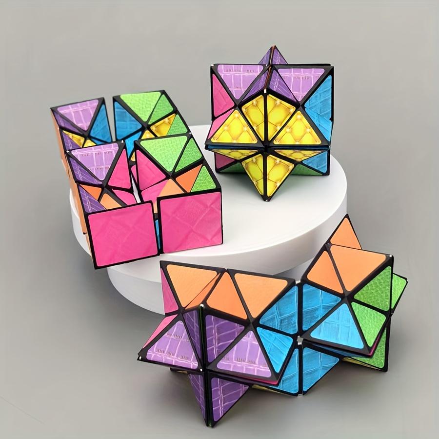 The Infinite Transformable Cube, A 3D Rotatable Cube with Striped Patterns, A Spatial Geometry-flipping Children's Toy, A Puzzle for Mental Training