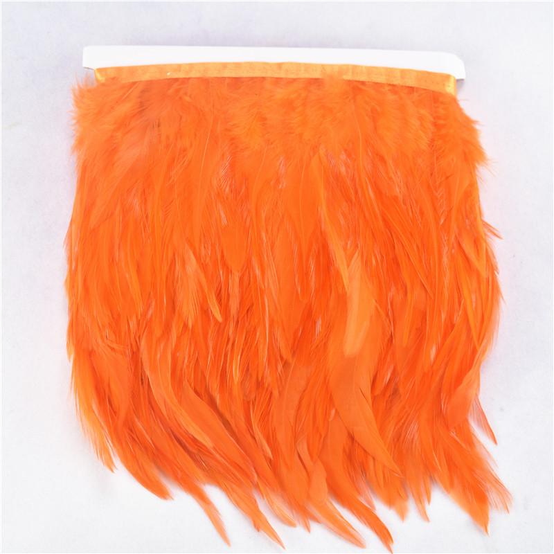 1Meters/Lot Saddle Pheasant Feathers Trim Fringe 4-6" Burgundy Rooster Feathers Ribbon Sewing Feathers For Jewelry Making Plumas