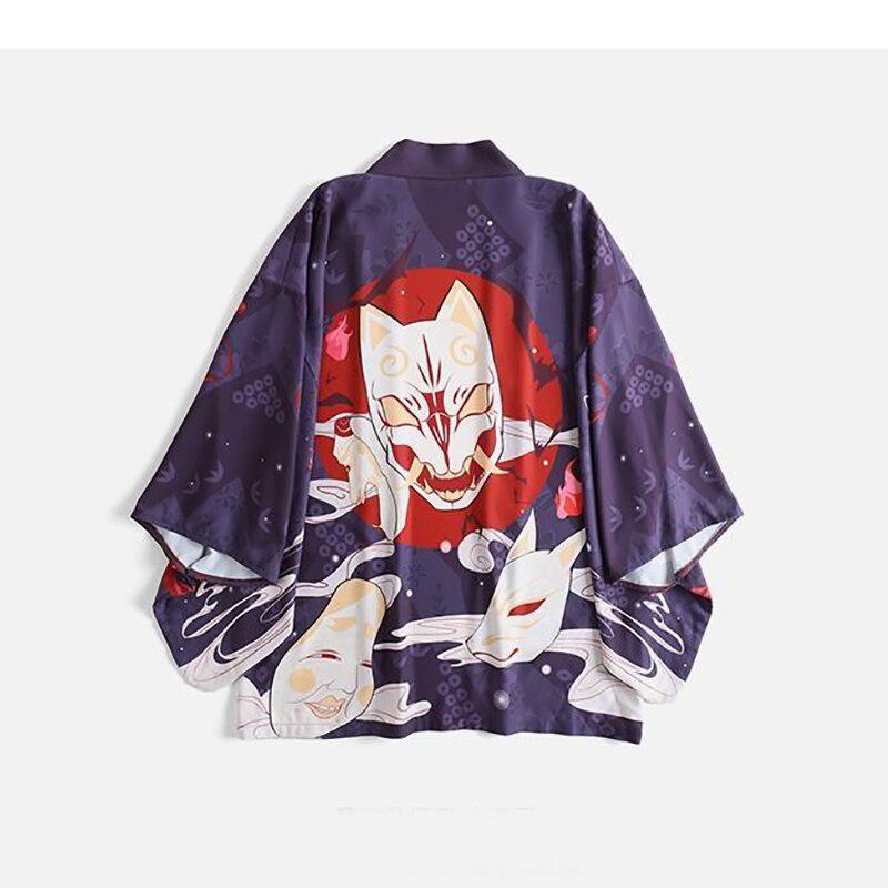 Japonais Hommes Casual Yukata Loose Kimono Cardigan d'été chemisier chemises imprimées Japonais Hommes Casual Yukata Loose Kimono Cardigan d'été chemisier chemises imprimées