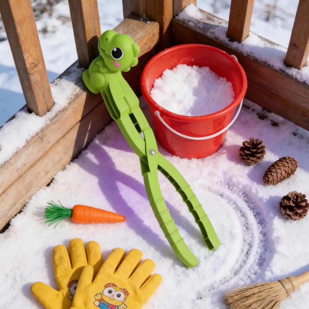 Snowball Clip -Piece Molding Dinosaur Design Snowball Maker Compatible With Children Dinosaur