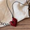 Heart Pendant Necklace Resin Heart Neck Wearing Fashionable Heart Necklace for Women Cute Dainty Love Pendant Necklaces