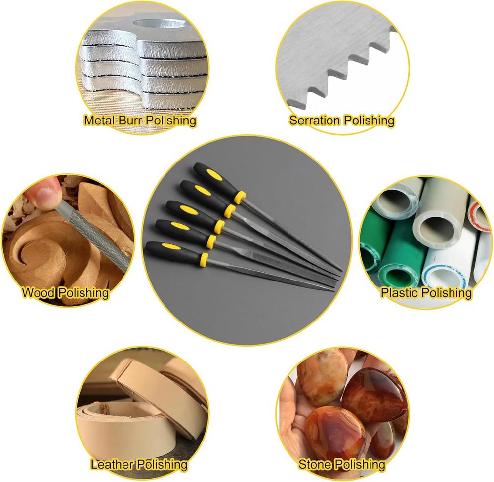 Neues Premium Nadelfeilenset Hochkohlenstoffstahlfeilen mit rutschfesten ergonomischen Griffen für präzises Feilen an Holzmodellkunststoff