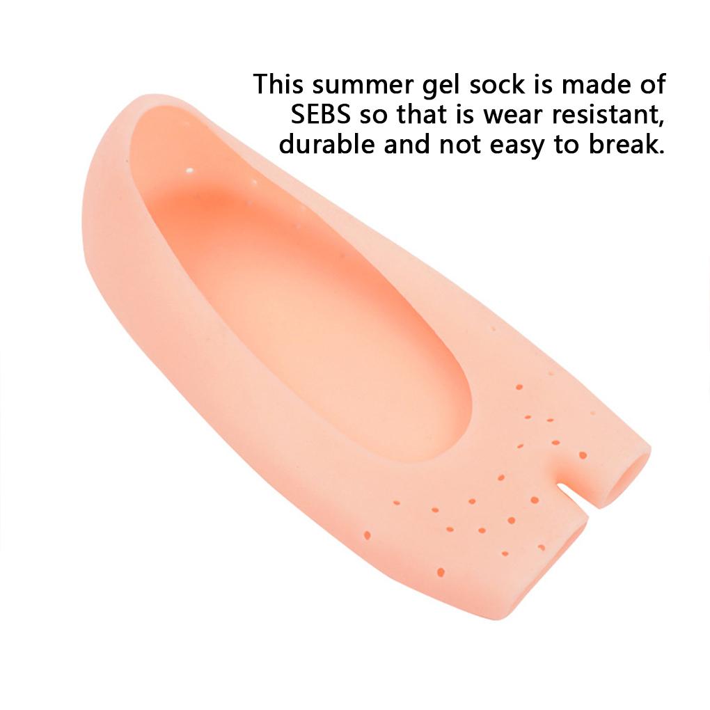 1 Pair Female Universal Summer Gel High Care Socks Protector Anti-skid Sock Accessory Breathable Reusable Heel Foot