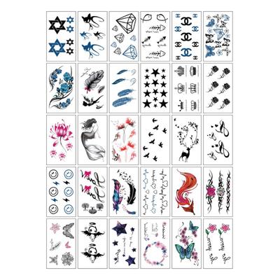 Dalmoa Tattoo Sticker 30 Types Set, C, 1 Set