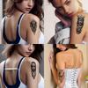 12pcs Temporary Tattoo Waterproof Long-lasting Body Stickers Battle Helmet Warrior Head Modern Man For Thighs Women Adults