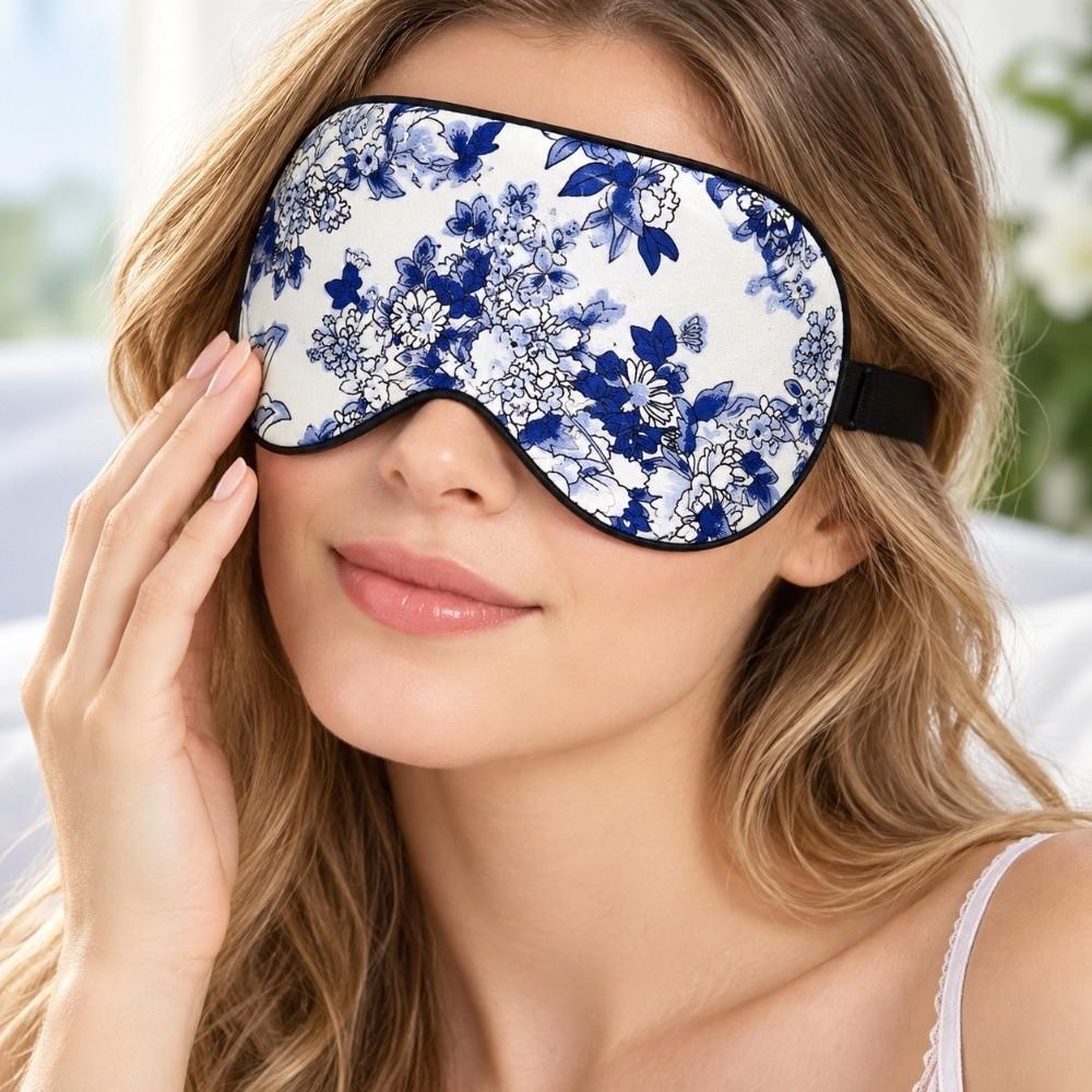 Pure Silk Eye Shading Mask Portable Night Eyepatch Soft Travel Blindfold Night Sleep Relax Aid