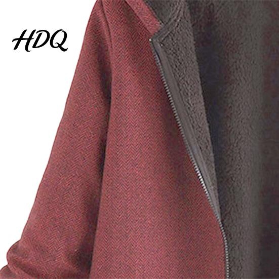 Plush Lining Plus Size Coat Women Hoodie Autumn Loose All Match Winter Solid Color Warm