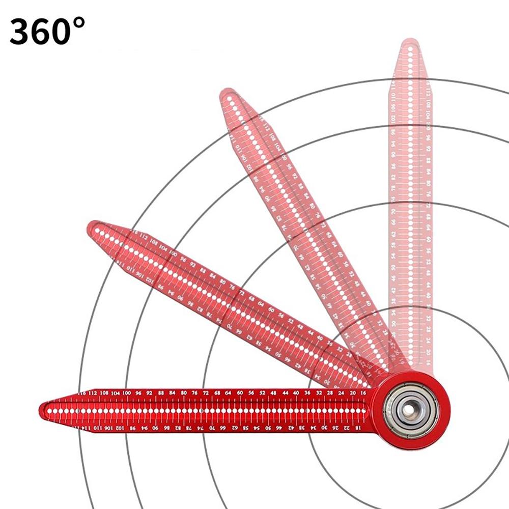 360° Adjustable Circular Drawing Compass for Professional Carpenter Marking Measurement Tools Precision Woodworking Scribe Gauge