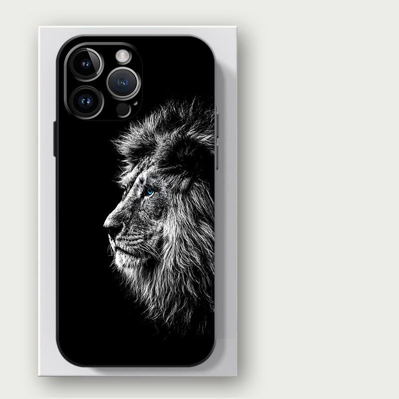 

Lions Animal Case for iPhone 16 15Pro 12 13 14 11 Pro Max XR 7 8 SE XS MAX 12Mini 16 Plus 14Pro 13Pro Phone Cover Capa iPhone 16