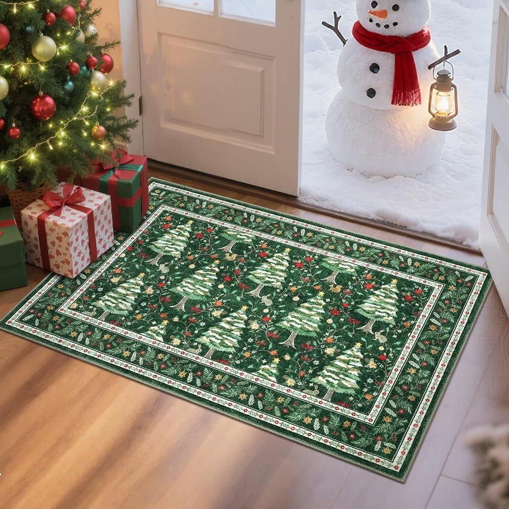 Christmas Festival Decoration Entrance Door Corridor Carpet Non-Slip And Stain-Resistant Mat Home Decoration