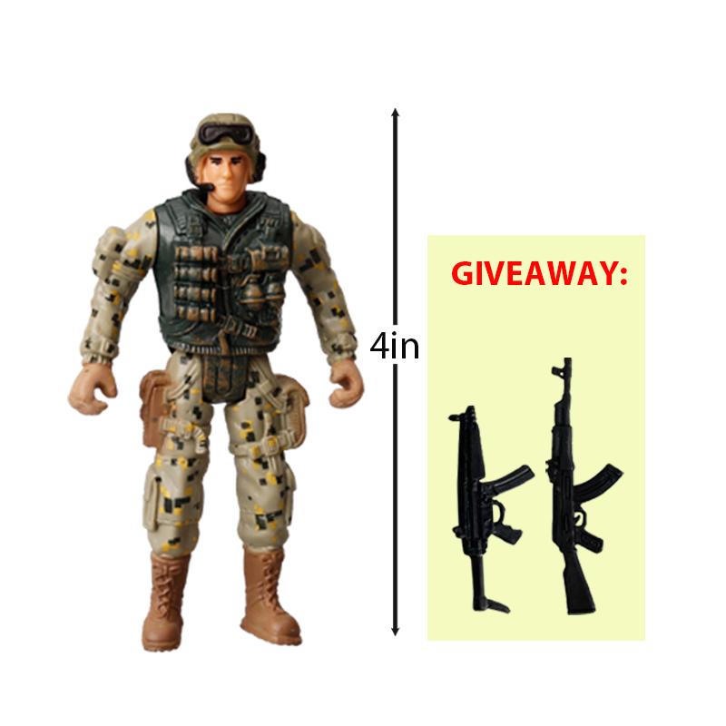 10cm Warrior Elite Force Army Police Military Snow Navy Soldier Action Figure Toy Terrorist SWAT Team Figuras for Children Gift