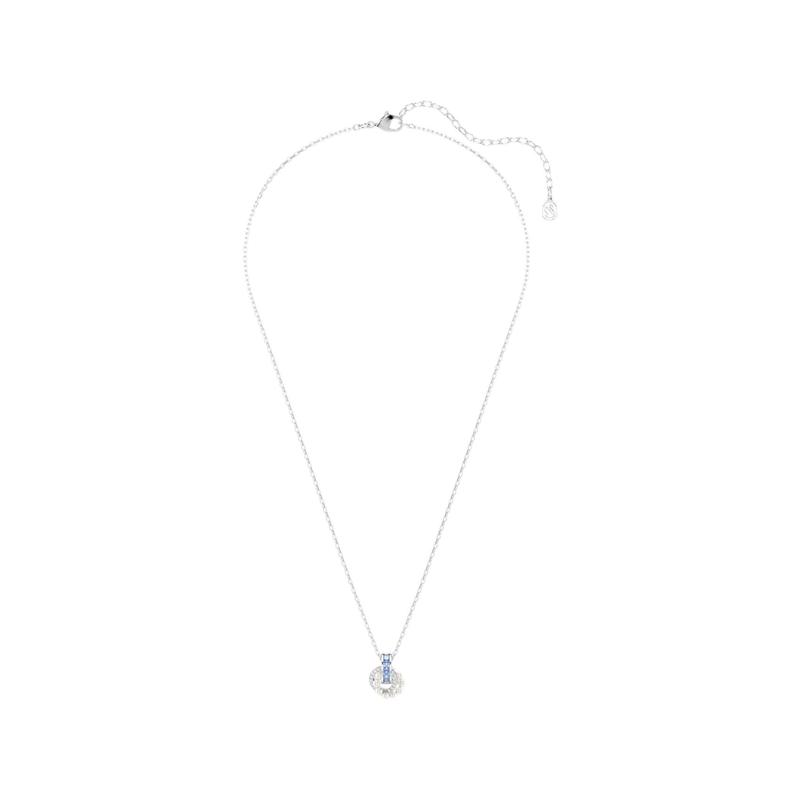 Swarovski Connexus interlocking bead design, cubic zirconia crystal necklace, same style for men and women, blue 5741331 синий