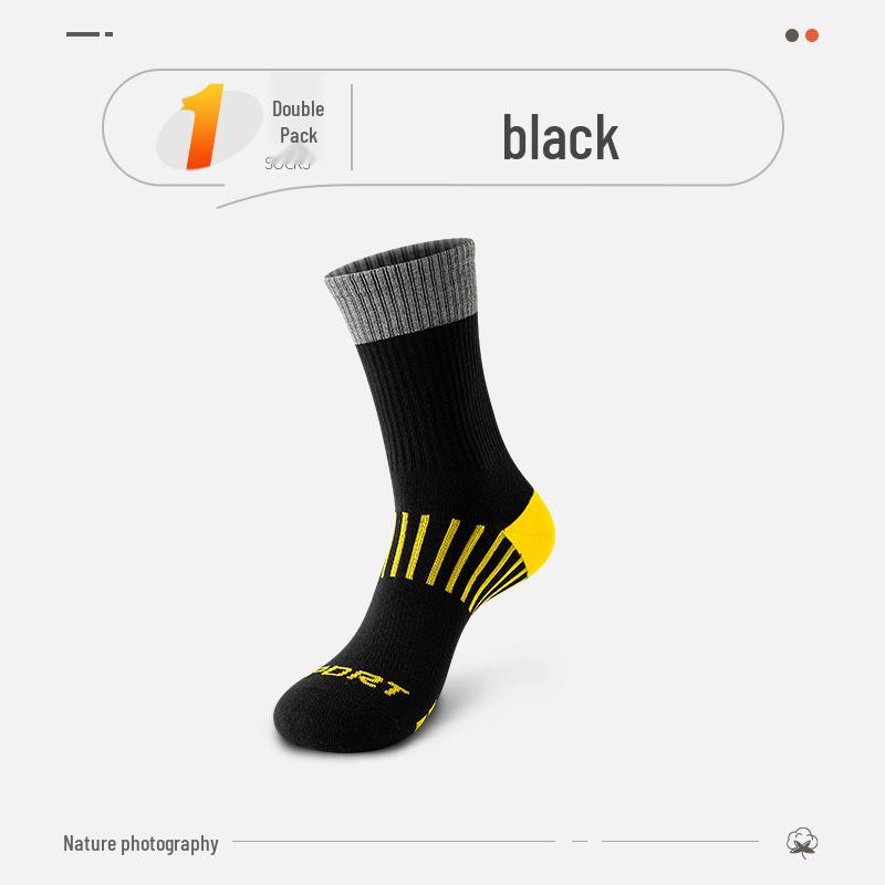 Men's Plus Size Breathable Athletic Socks - Spring/Autumn Style for Running, Basketball, Badminton