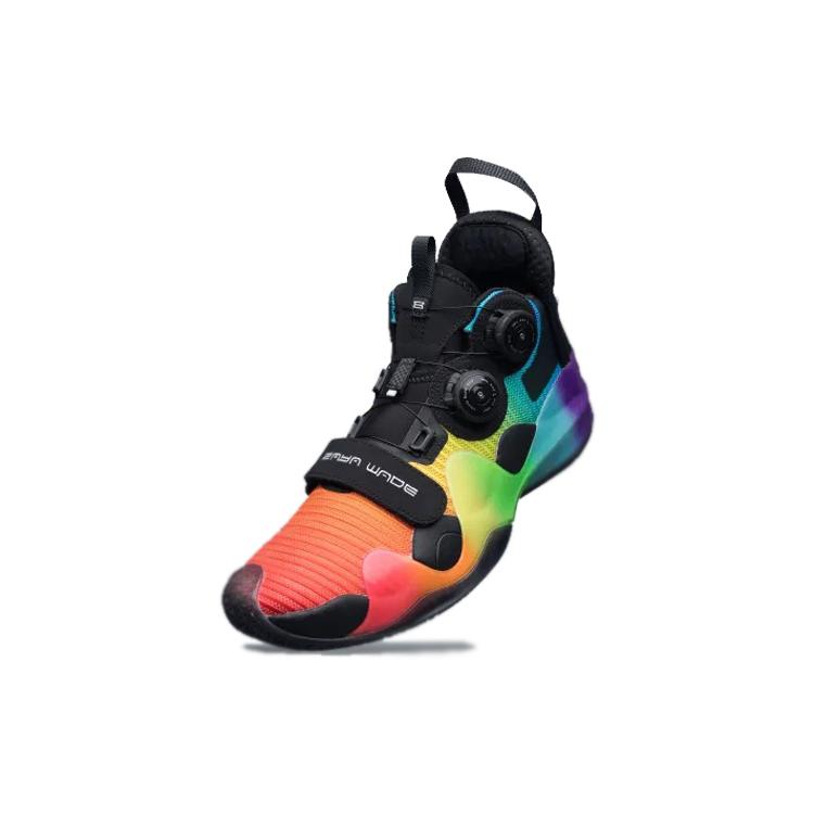 Li Ning WOW 8 Way Of Wade 8 Antiscivolo Copertura Supporto Reattività Scarpe da Basket Mid-top Uomo Arcobaleno ABEP001-10