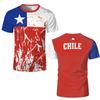 Chilean Flag Men 3D Printed T-shirt Chile Badge Summer Women Fashion T Shirt Casual Harajuku Round Neck Oversize Kids Tops Tees