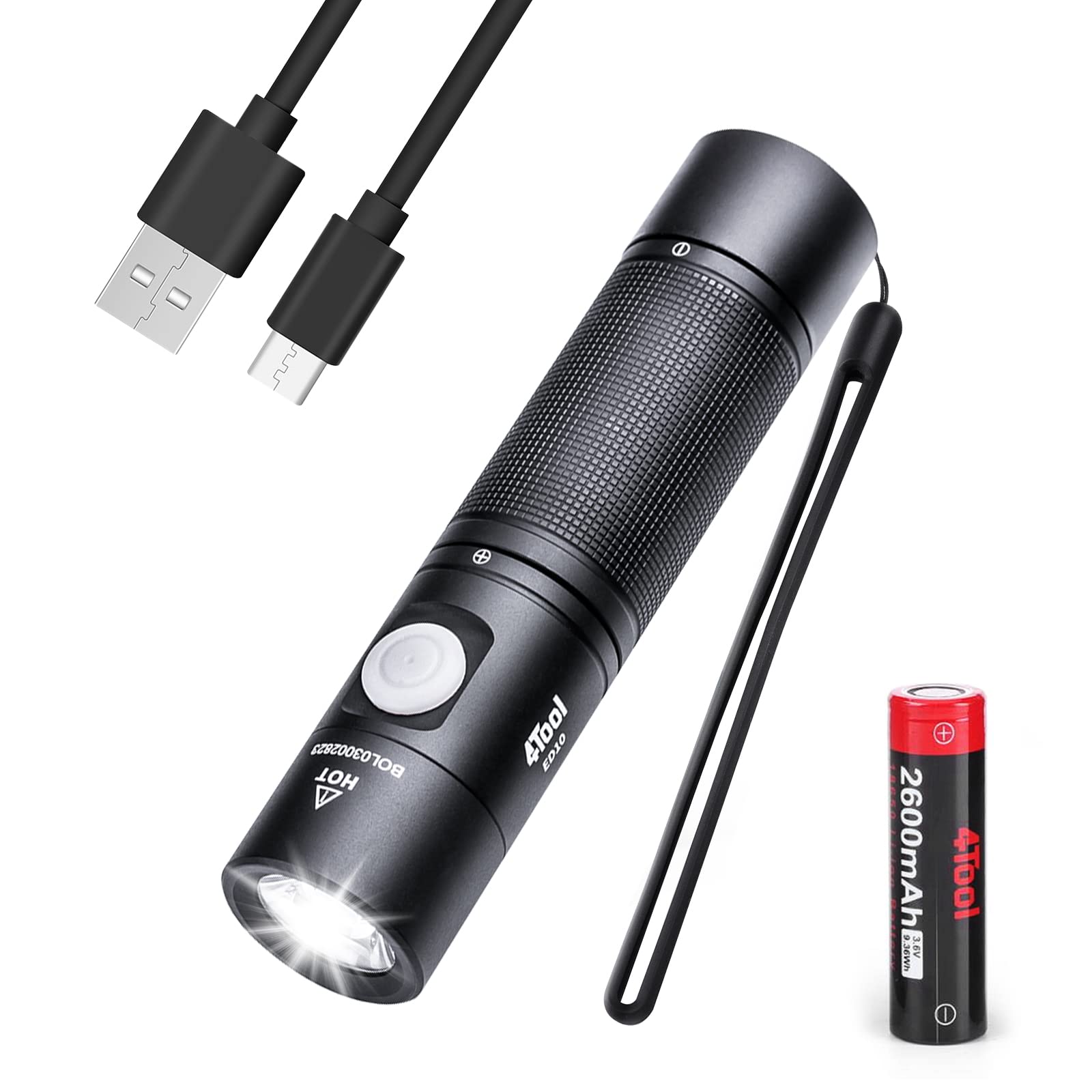 

NEXTORCH ed10 Powerful LED 1400 High Handheld 4 IPX7 Ideal for Outdoor Disaster Mountain Night Power Outage and Walking Flashlight, Rechargeable,