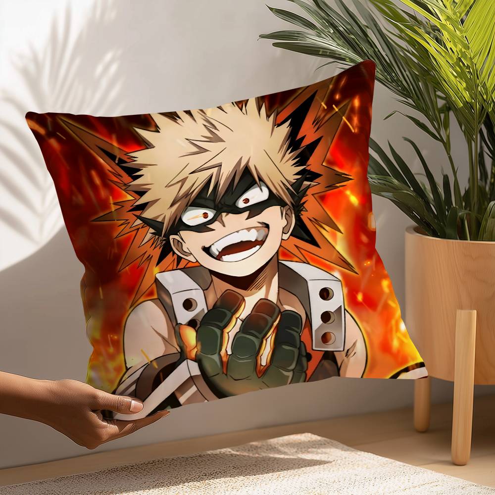 My Hero Academia Katsuki Bakugo Pillow Case Plush Fabric Soft Pillowcase Double Sided Print Cushion Cover Household Gifts