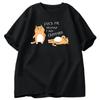 T-shirts Men Women Fuuny Cat Lovely Print T Shirt Summer Cotton Men's T-shirts Casual Harajuku Oversized Male Clothing Tees
