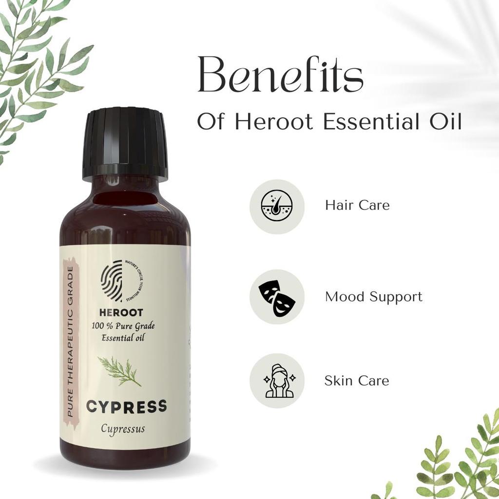 Cypress 100% Pure Essential Oil Heals Wounds & Infections Relieves Anziety
