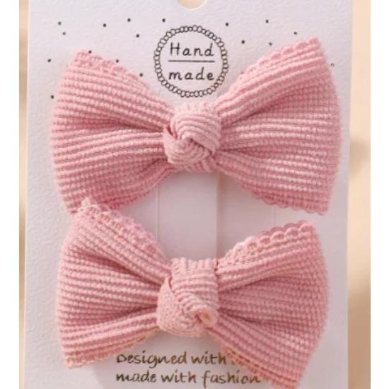 

2Pcs/Set Sweet Kids Bows Hair Clips for Baby Girls Handmade Plaid Cute Bowknot New Hairpin Barrettes Cotton Hair Accessories