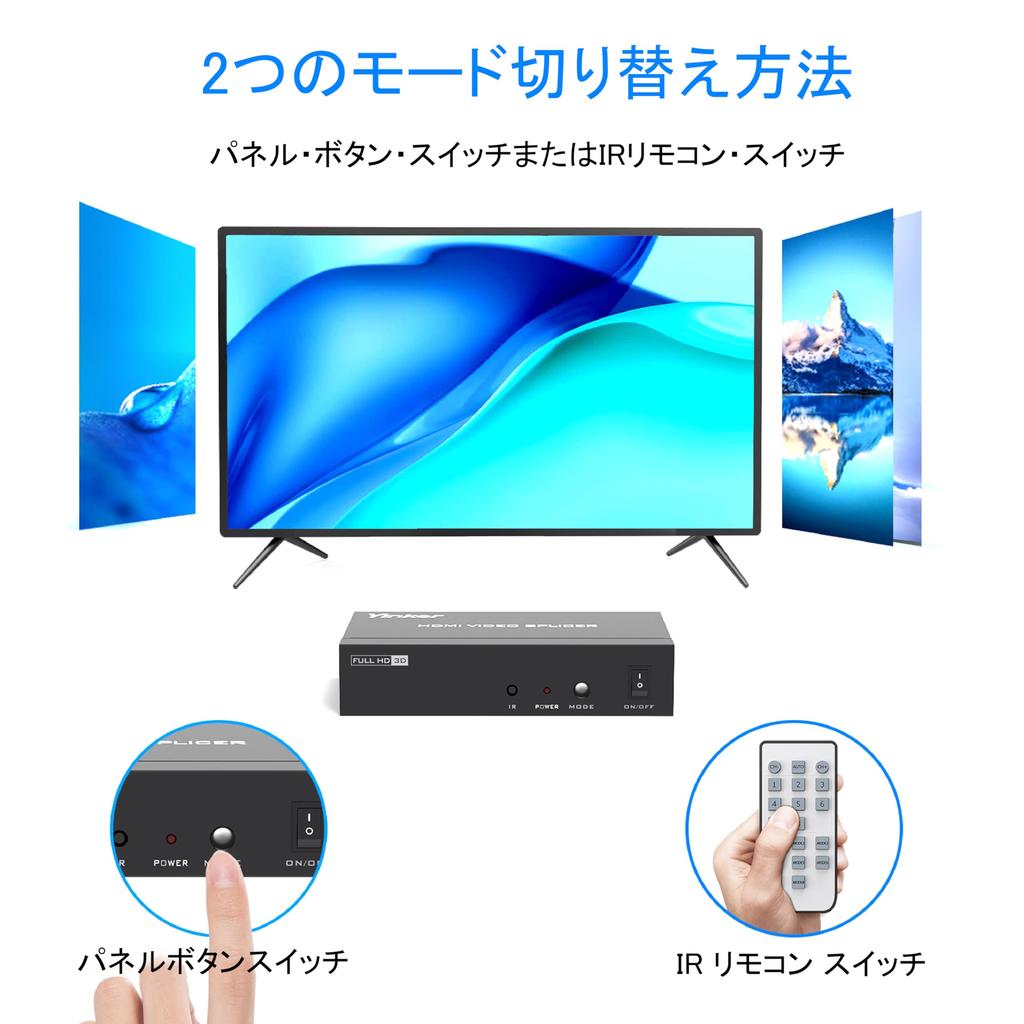 4K Video Wall Controller HDMI Video Wall Processor for 4 TV Splicing Displays Support 4x1 HDMI 1 Input 4 Output 2x2, 4K@30Hz 1x1, 1x2, 1x3, 1x4, 2x1,