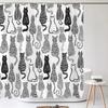 Cartoon Animal Shower Curtain Cute Cat and Dog Bath curtain with Hooks, Waterproof Shower Curtain, Shower Curtains for Bathroom